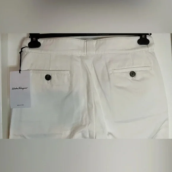 NWT Salvatore Ferragamo Men’s Off White Cotton Chino Pants Size 48 (US 33)